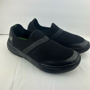 OOFOS OOmg Low Recovery Shoes Black Slip On Comfort Walking Cushioned Arch Sz 11